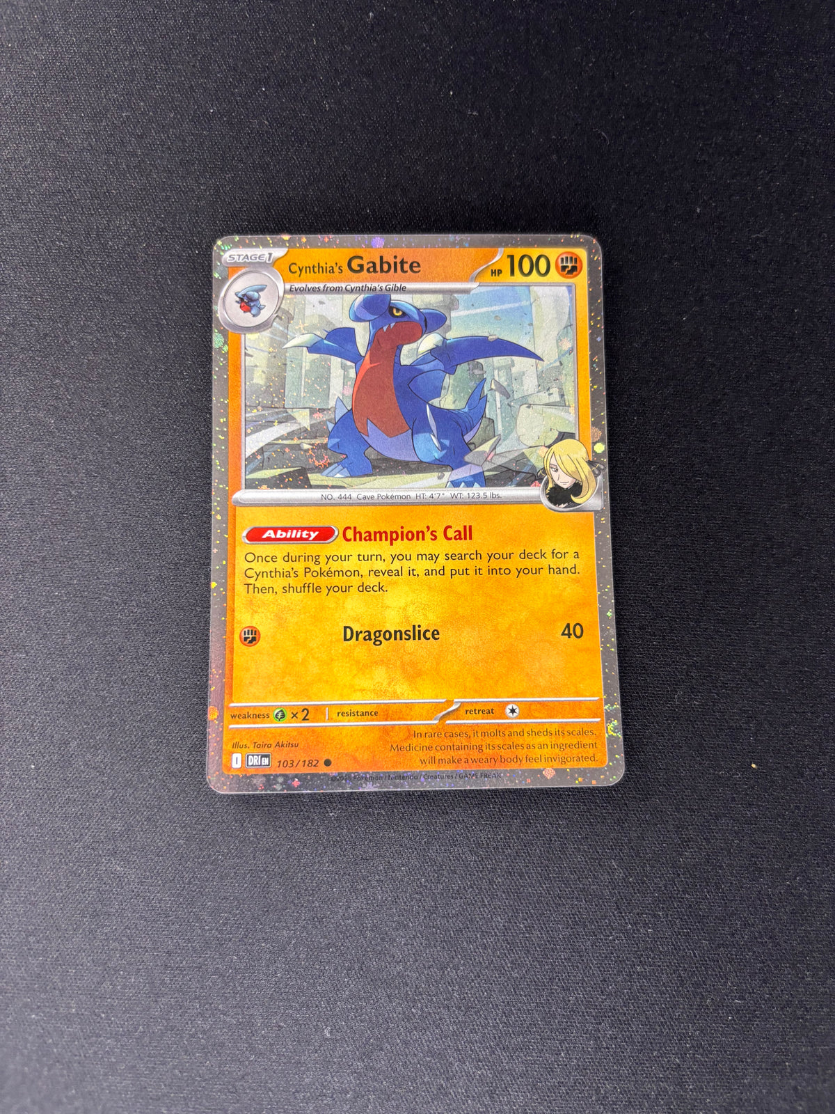 Cynthia's Gabite – Miscellaneous Cards & Products – Cosmos Holo – #103/182 – NM