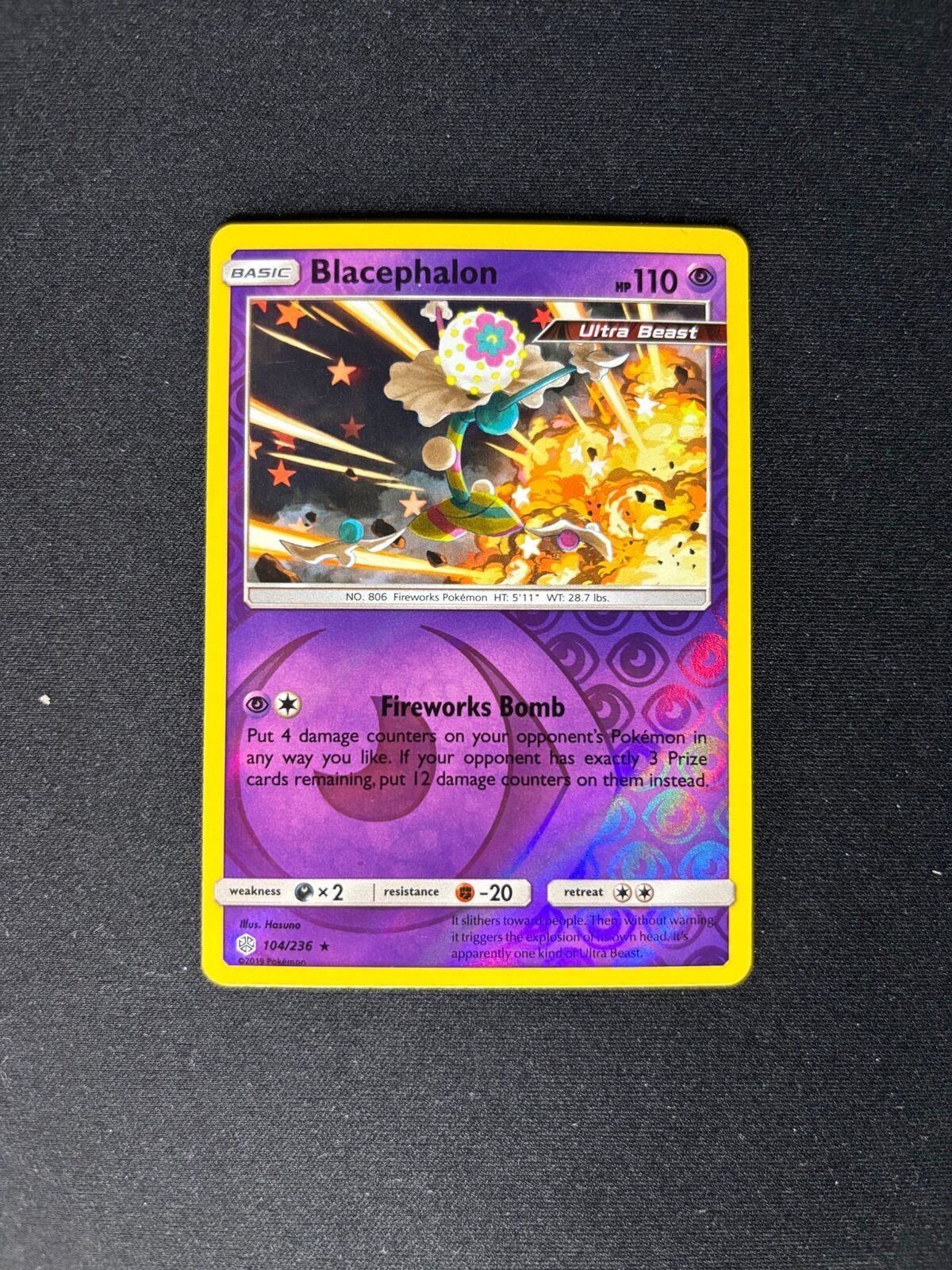 Blacephalon – Cosmic Eclipse – Reverse Holo – #104/236 – NM