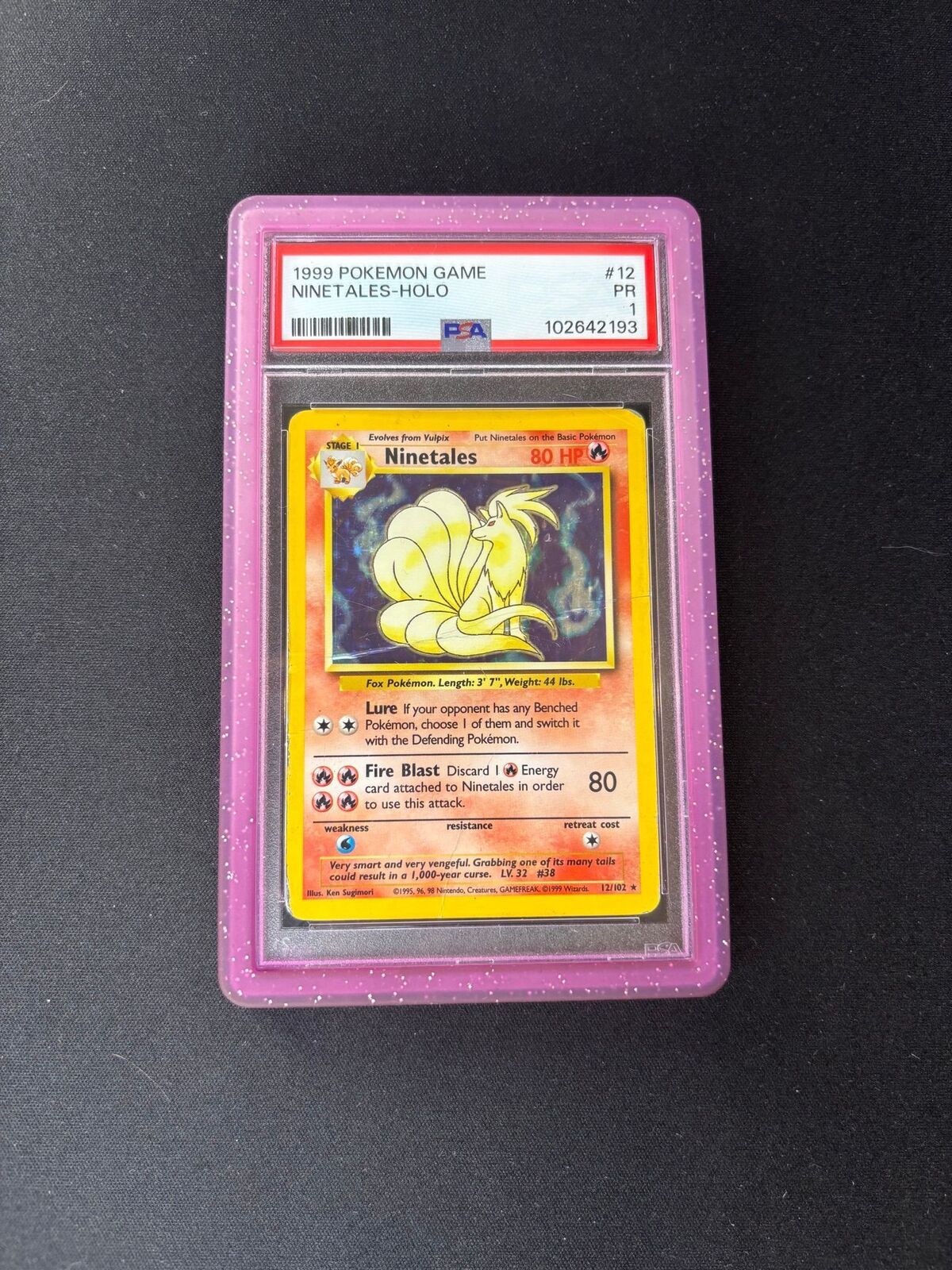 Ninetales – Base Set – Holo – #12/102 – PSA 1