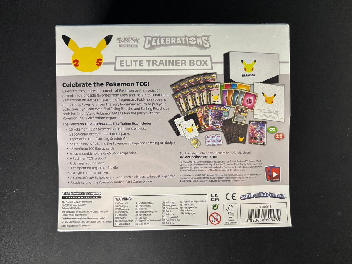 Celebrations 25th Anniversary – Elite Trainer Box (ETB) – Sealed