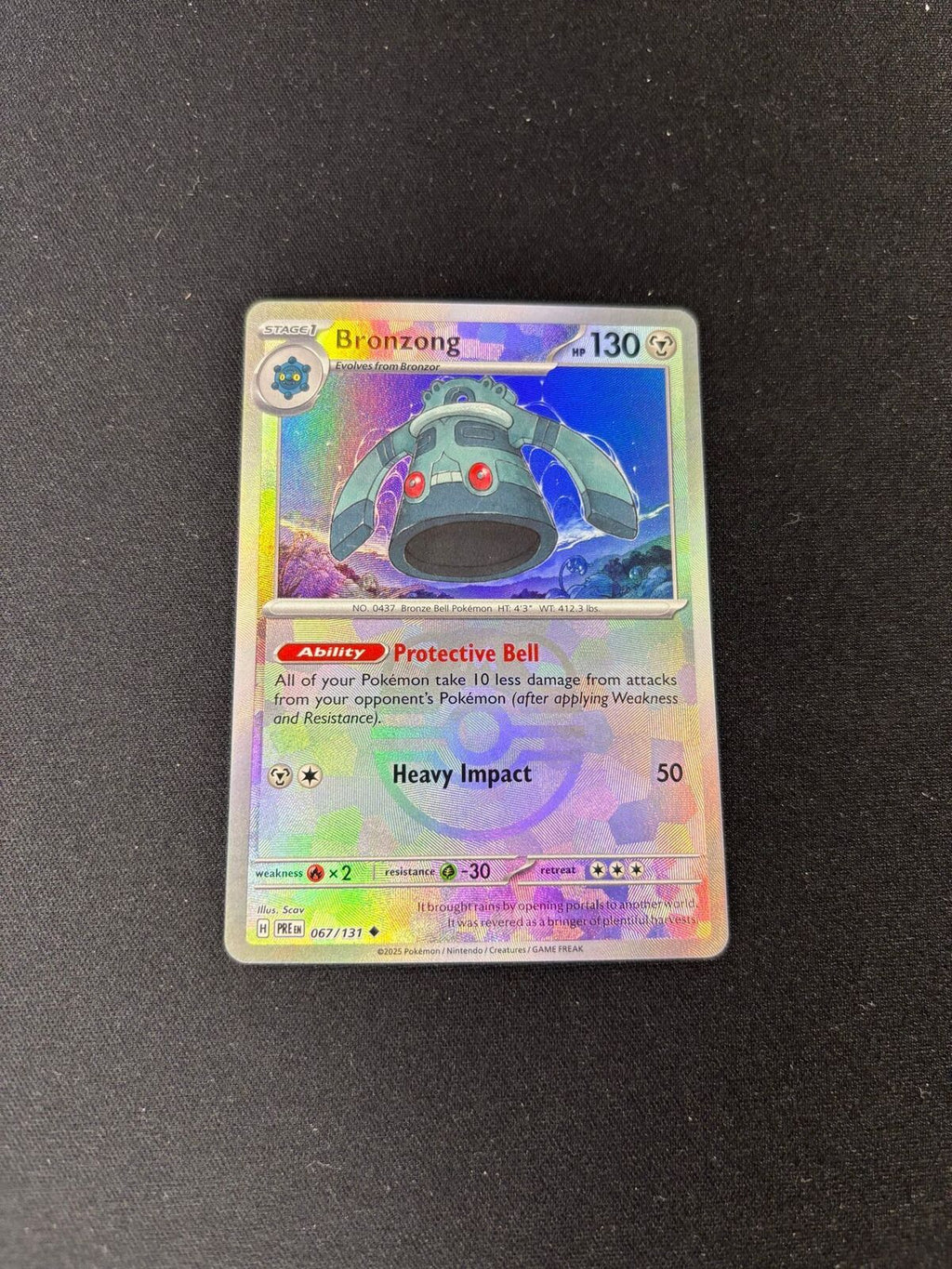 Bronzong – Prismatic Evolutions – Master Ball Pattern – #067/131 – NM