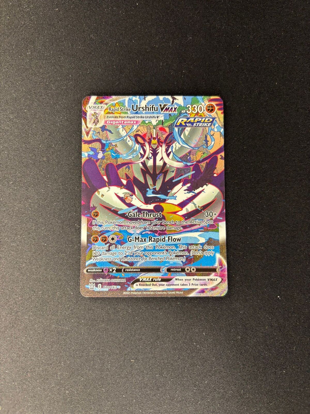 Rapid Strike Urshifu VMAX – Battle Styles – Alternate Art Secret Rare – #170/163 – NM