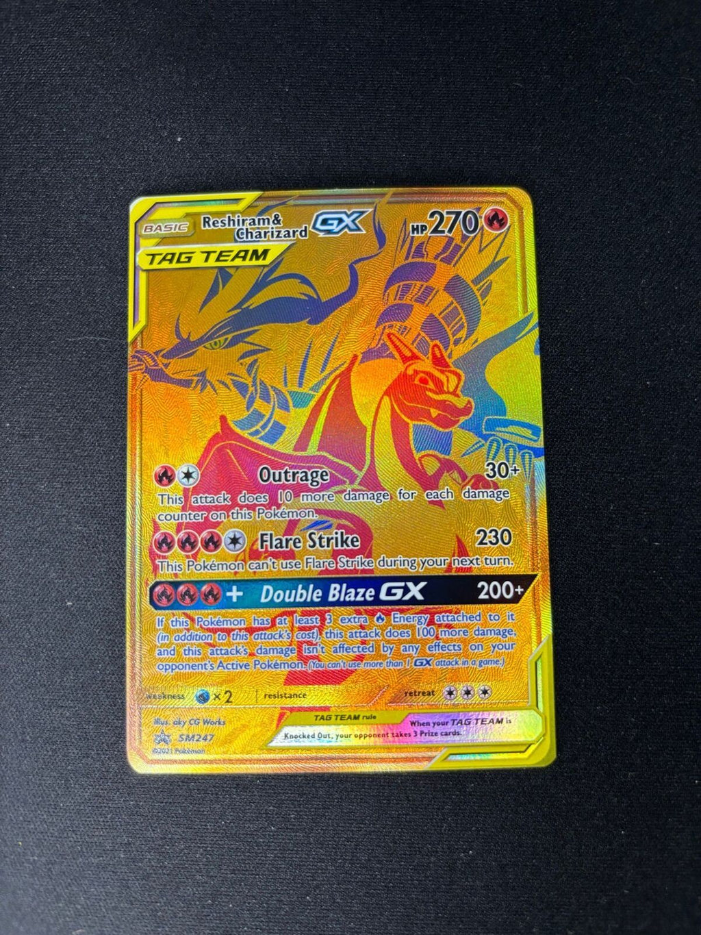 Reshiram & Charizard GX – Sun & Moon Promo – #SM247 – NM
